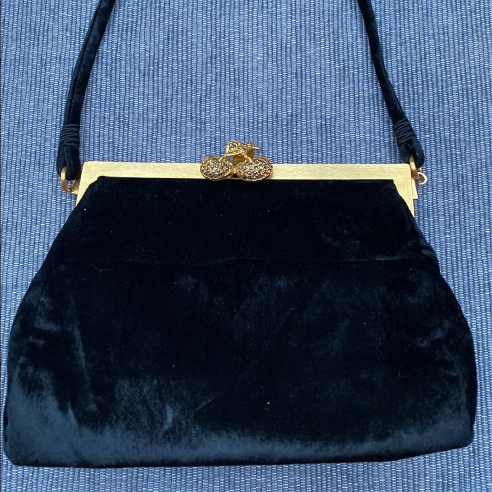 Rosenfeld black velvet purse EUC